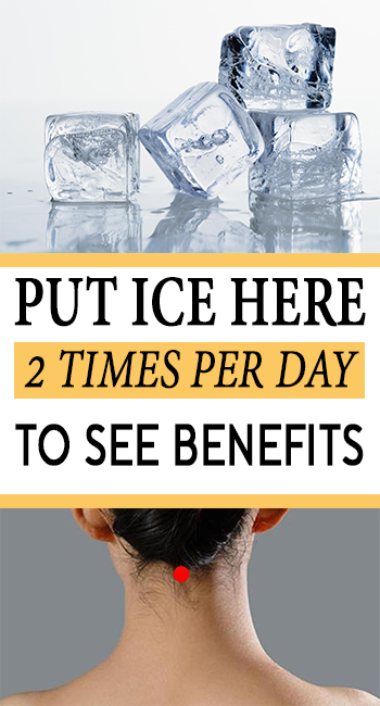 Put Ice Here 2 Times per Day to see benefits