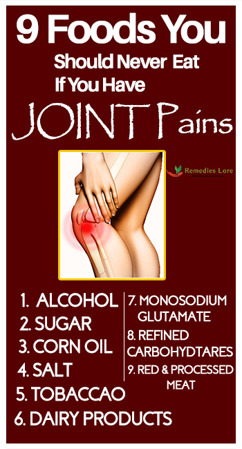 9 Foods You Should Never Eat If You Have Joint Pains